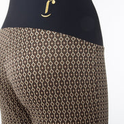 Panta Milano jacquard marrone con baschina
