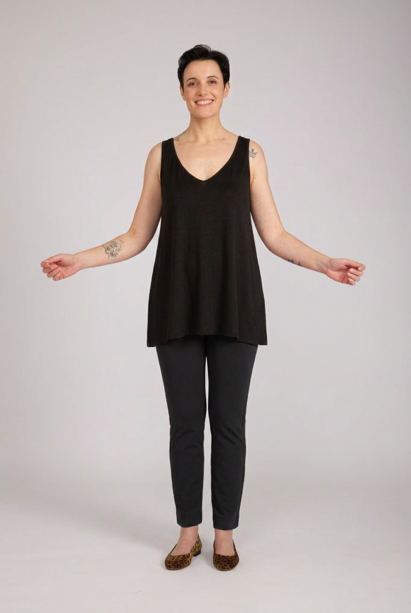 Top Easy Paros jersey lurex nero