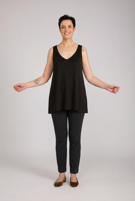 Top Easy Paros jersey lurex nero