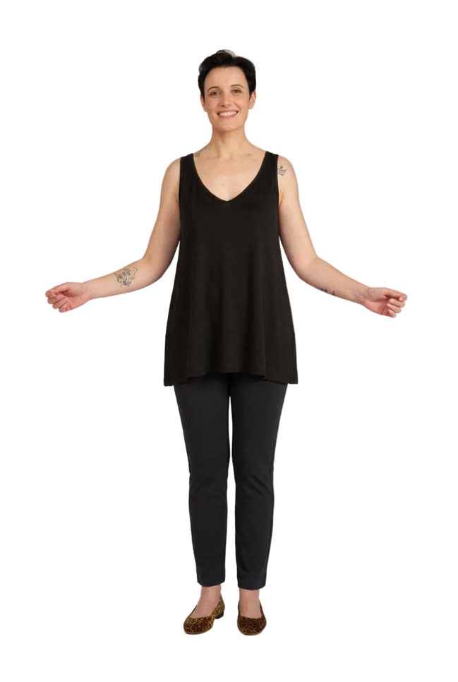 Top Easy Paros jersey lurex nero
