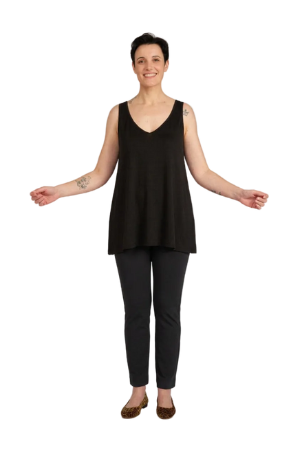 Top Easy Paros jersey lurex nero