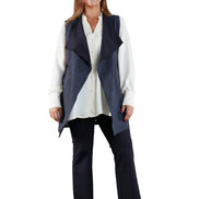 Gilet Barcelona gessato blu delavè