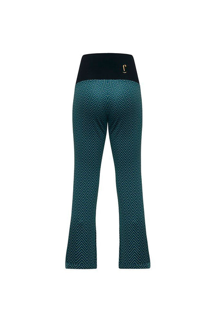 Panta Milano spina verde con baschina
