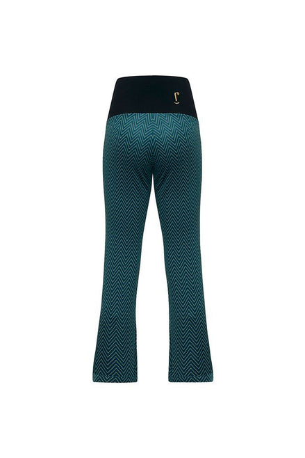 Panta Milano spina verde con baschina