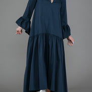 Saint Tropez Dress in Blue Cotton