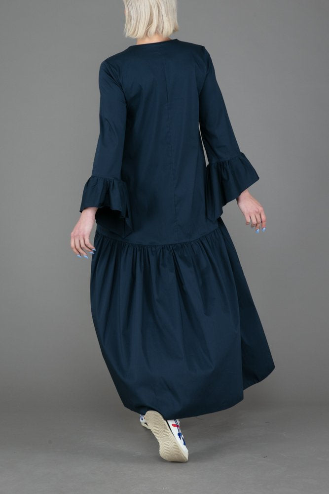 Saint Tropez Dress in Blue Cotton