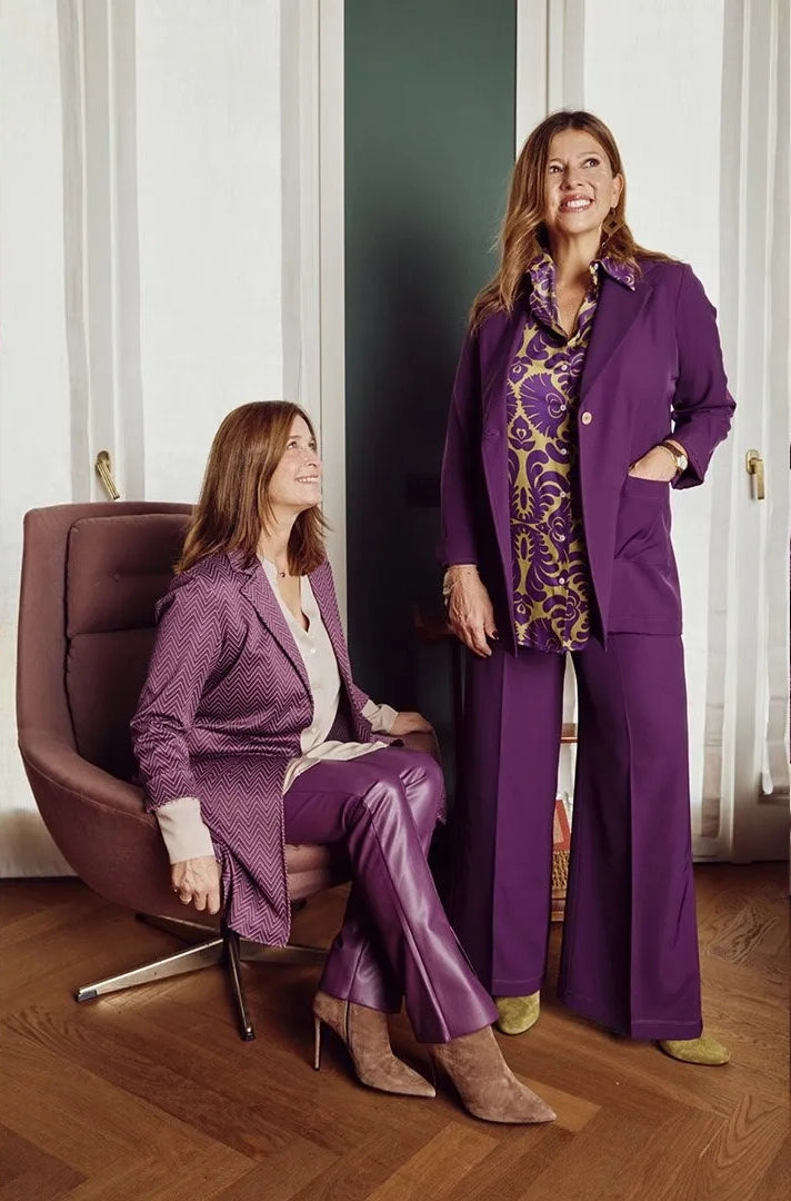 Panta Firenze cady viola con baschina