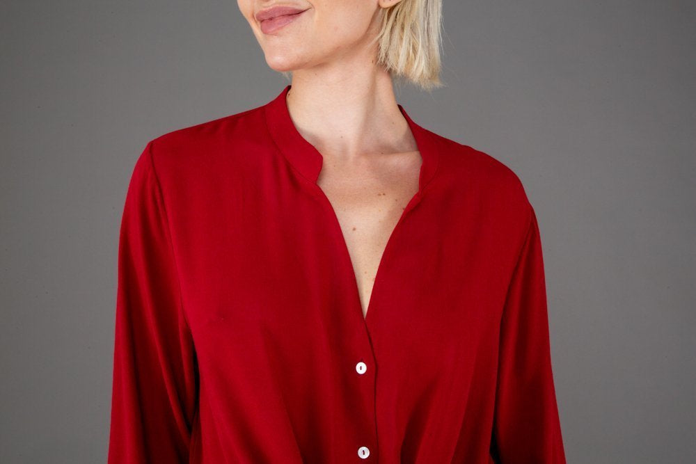 Camicia Vulcano Garza Rubino