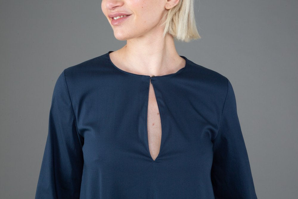 Saint Tropez Dress in Blue Cotton