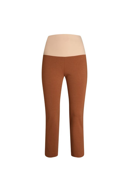 Panta BB cotone cuoio con baschina