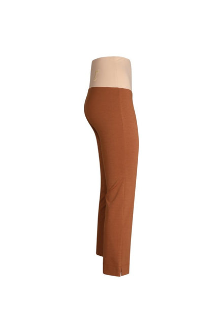 Panta BB cotone cuoio con baschina