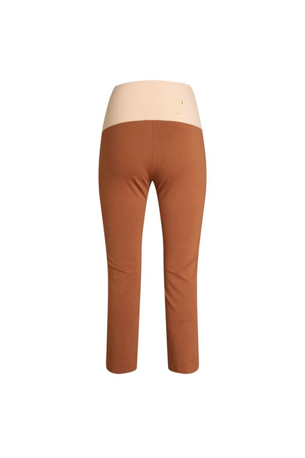 Panta BB cotone cuoio con baschina