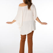 Audrey Trousers in Tan Cotton with Baschina Waistband