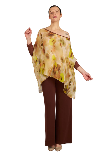 Top Camilla voile stampa fiori
