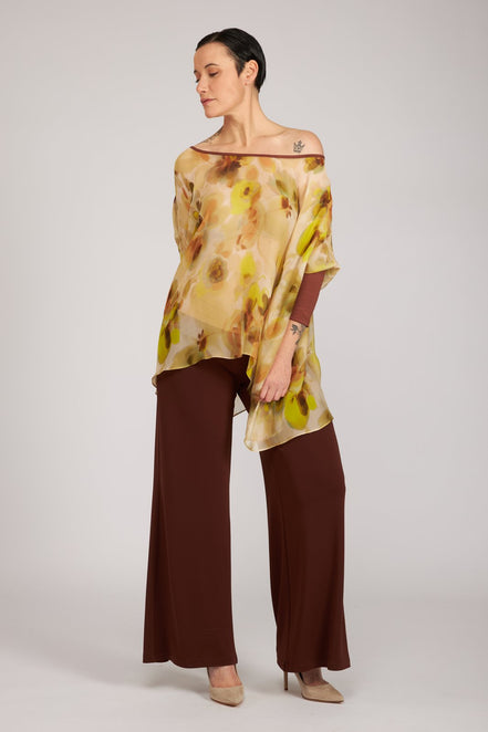 Top Camilla voile stampa fiori