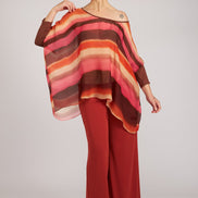 Top Camilla voile stampa sunset