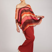 Top Camilla voile stampa sunset