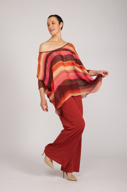 Top Camilla voile stampa sunset