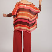 Top Camilla voile stampa sunset