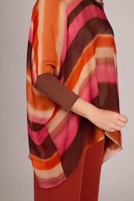Top Camilla voile stampa sunset