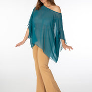 Top Capri voile ottanio