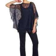 Top Capri pizzo blu
