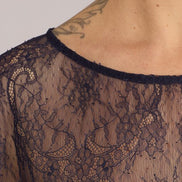Top Capri pizzo blu