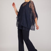 Look pizzo Blu