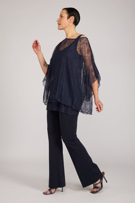 Look pizzo Blu