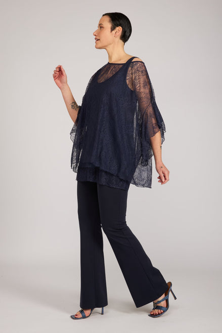 Look pizzo Blu