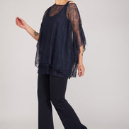 Top Capri pizzo blu