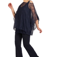 Look pizzo Blu