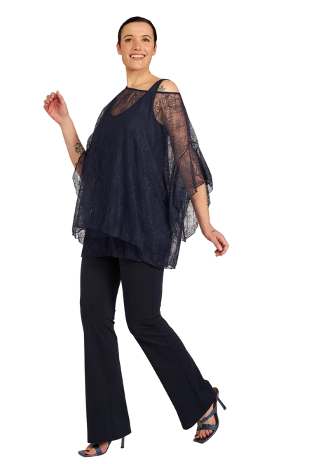 Look pizzo Blu