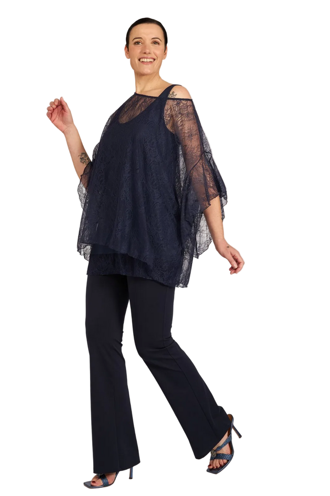 Look pizzo Blu