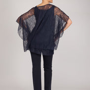 Look pizzo Blu