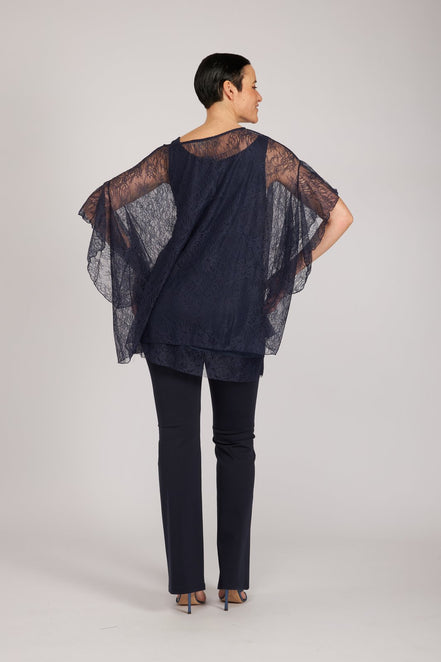 Look pizzo Blu