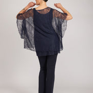 Look pizzo Blu