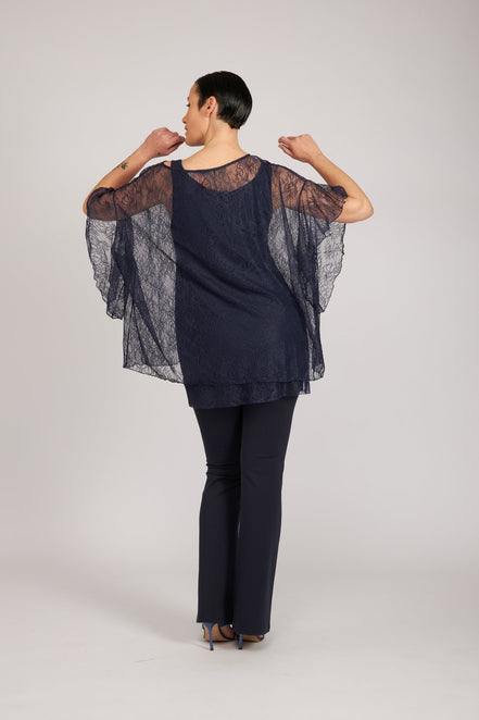 Look pizzo Blu