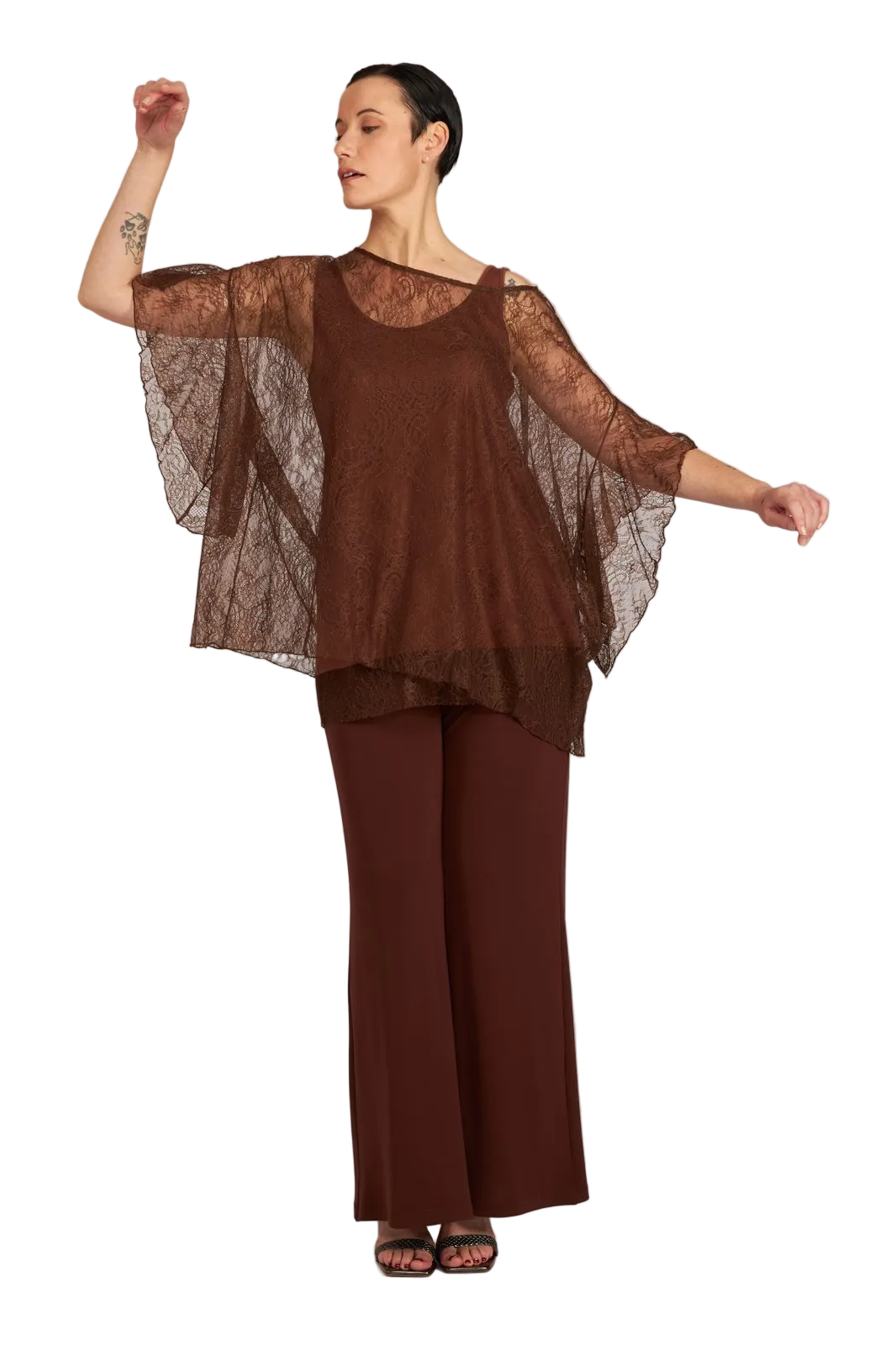 Capri Top in Chocolate Lace
