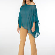 Top Capri voile ottanio
