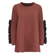 Seoul Top in Cocoa and Black