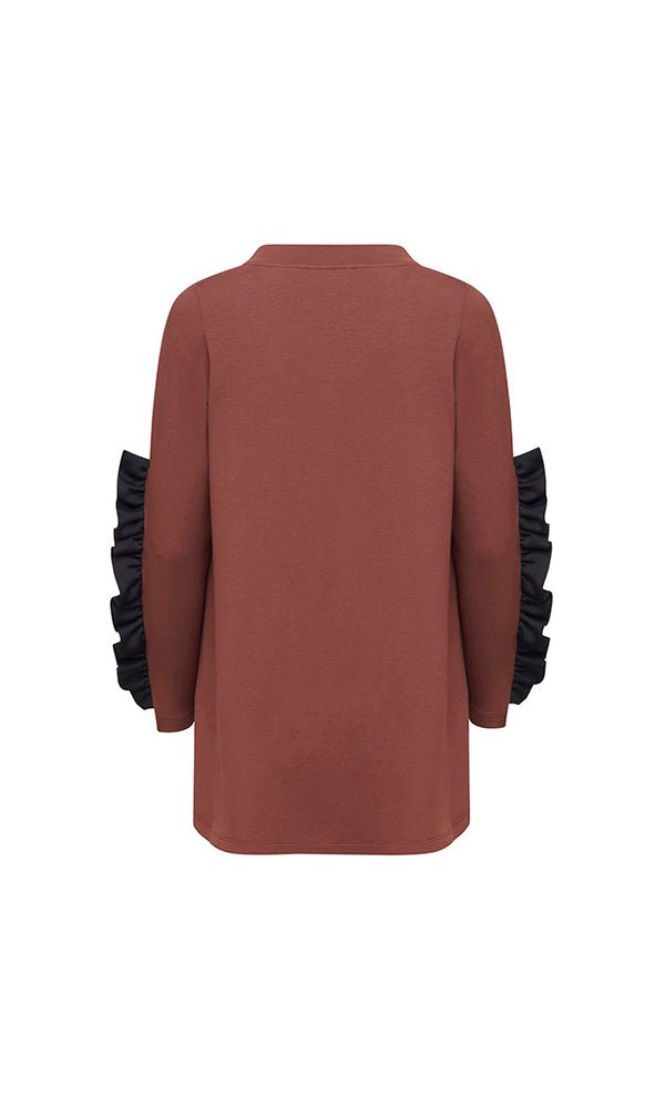Seoul Top in Cocoa and Black
