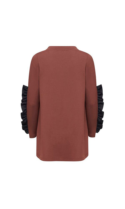Seoul Top in Cocoa and Black