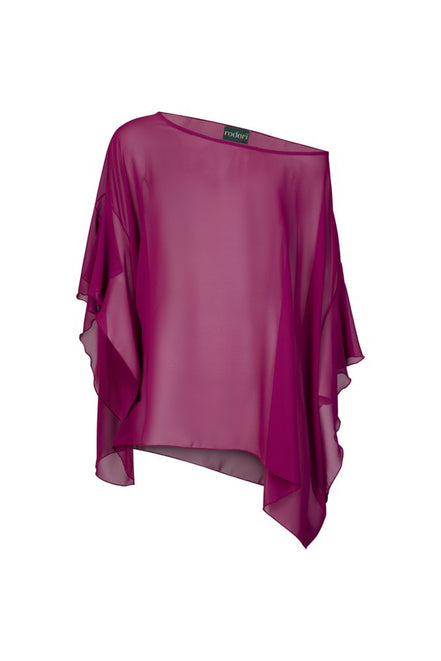Capri Top in Cyclamen Voile