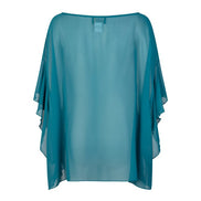 Top Capri voile ottanio