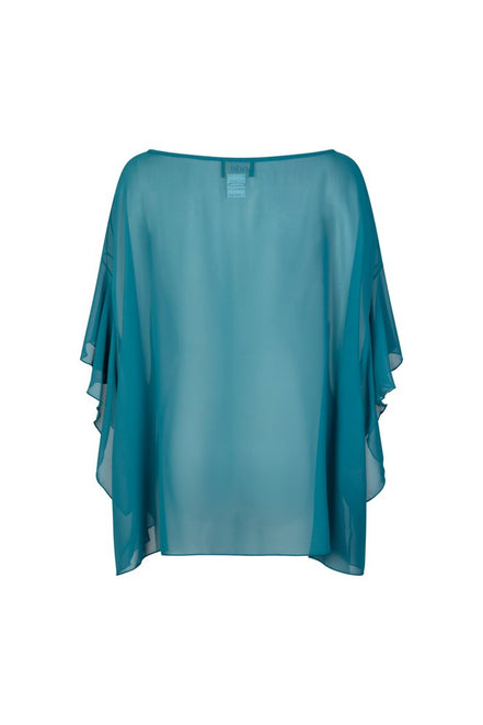 Top Capri voile ottanio