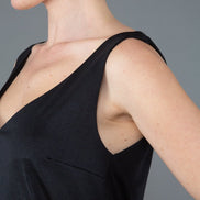Top Paros Jersey lurex nero