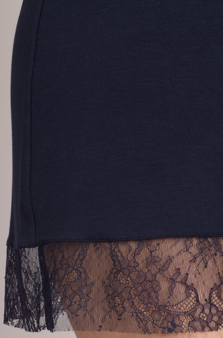 Top Lisa blu con pizzo