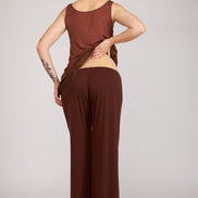 Top Lisa cioccolato con pizzo