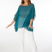 Top Capri voile ottanio